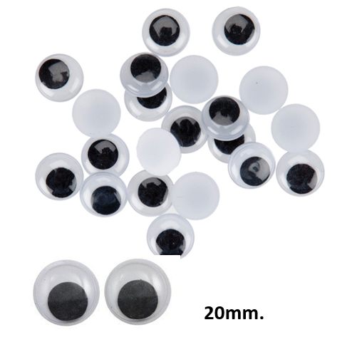 OJOS ADHESIVOS REDONDOS 20MM. FIXO KIDS NEGROS 20 UNIDADES OJOS ADHESIVOS REDONDOS 20MM. FIXO KIDS NEGROS 20 UNIDADES